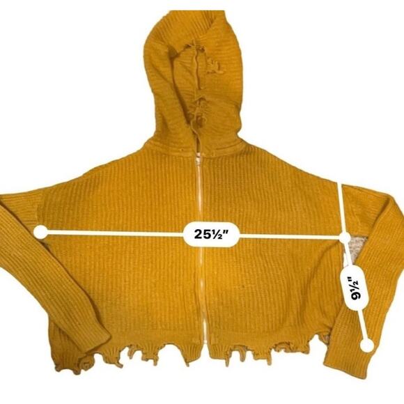 Distressed Knit Hoodie- Size Medium - Picture 8 of 8